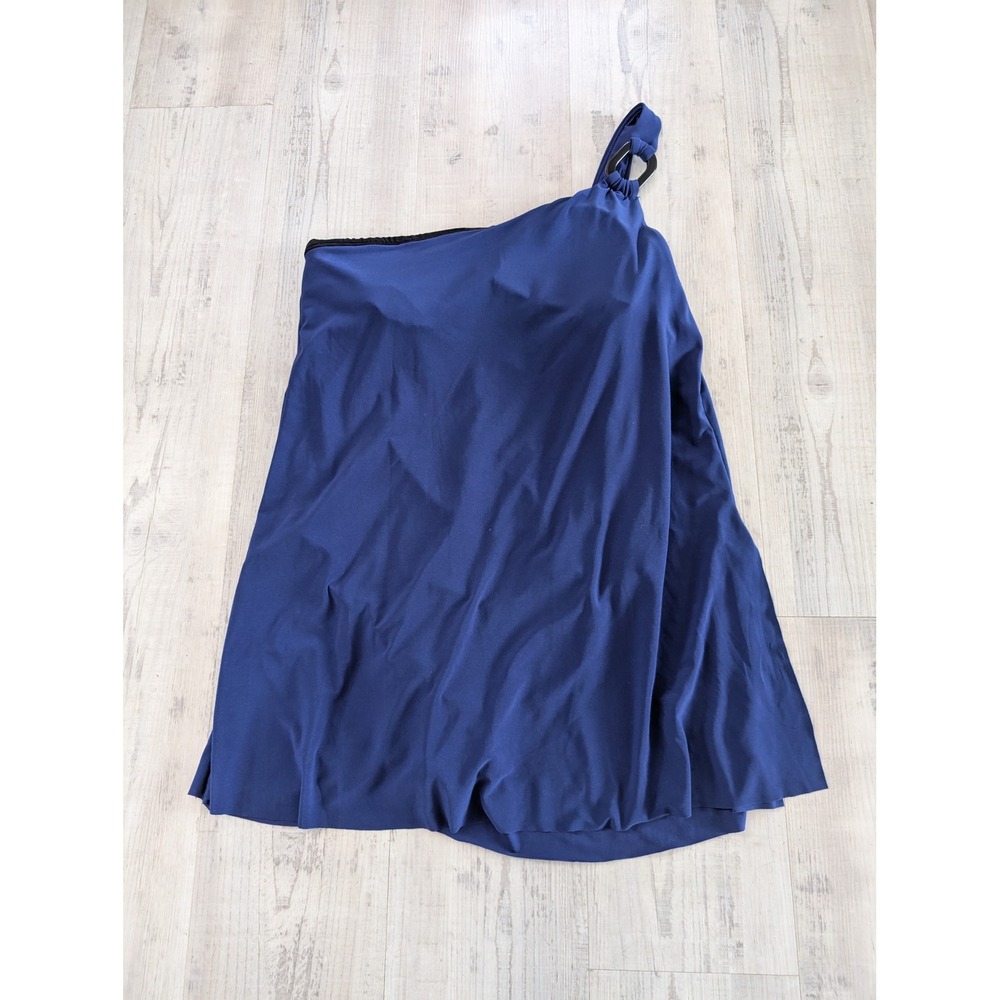 Magicsuit Swimsuit One Shoulder Swim Dress‎ Tummy Control Blue Size 16 resort